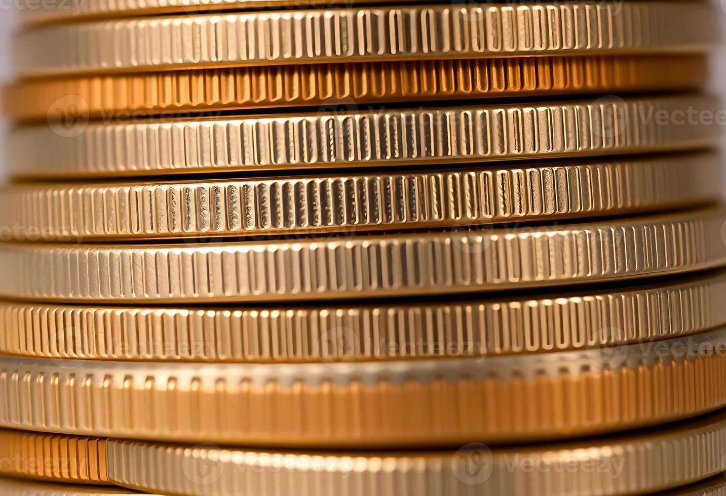stack of gold coins sitting on top of each other photo