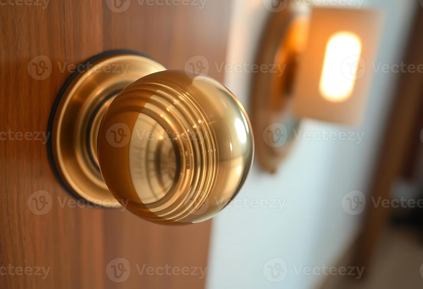 close up of a door handle on a door photo