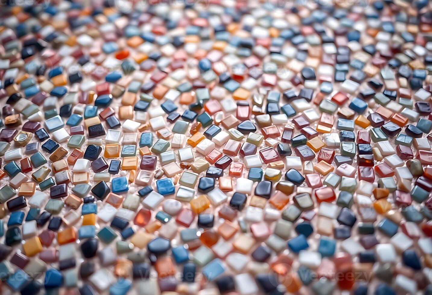 close up view of a colorful mosaic tile photo