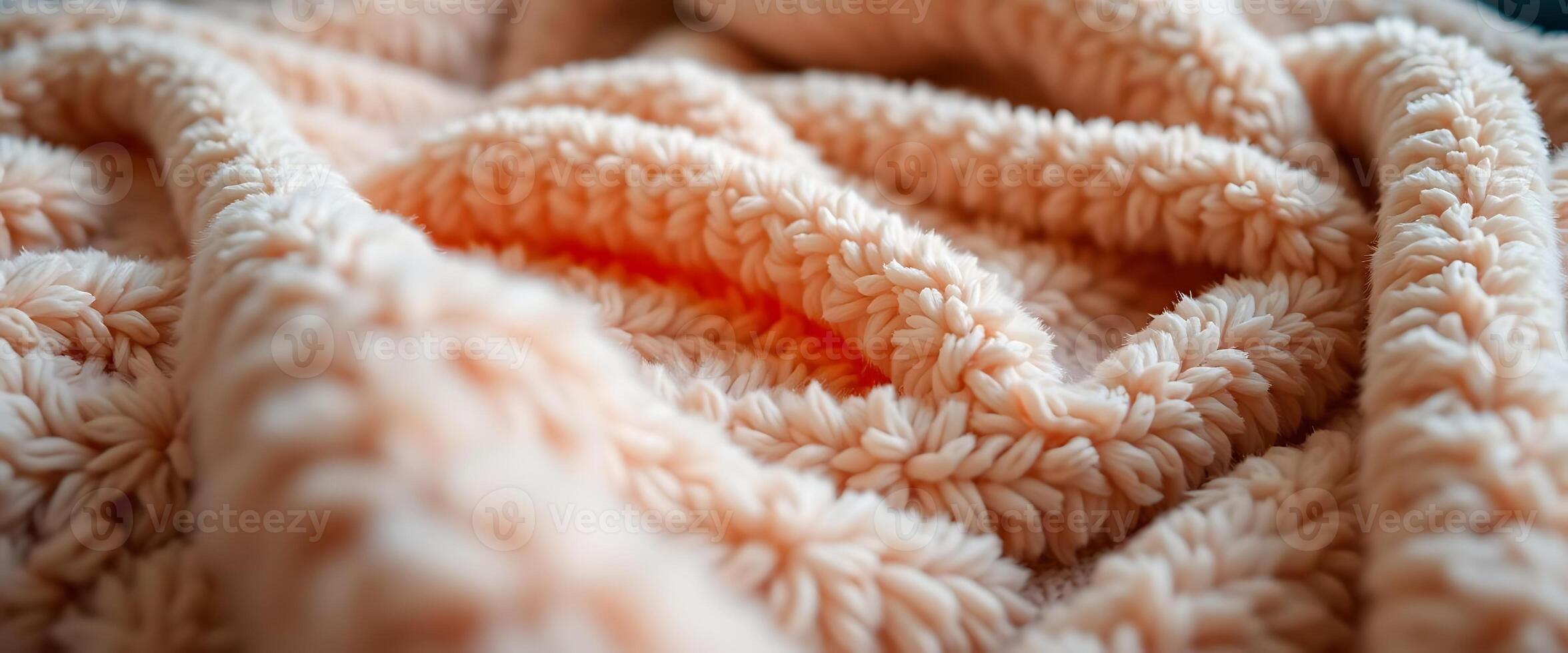 close up of a blanket that is made of yarn photo