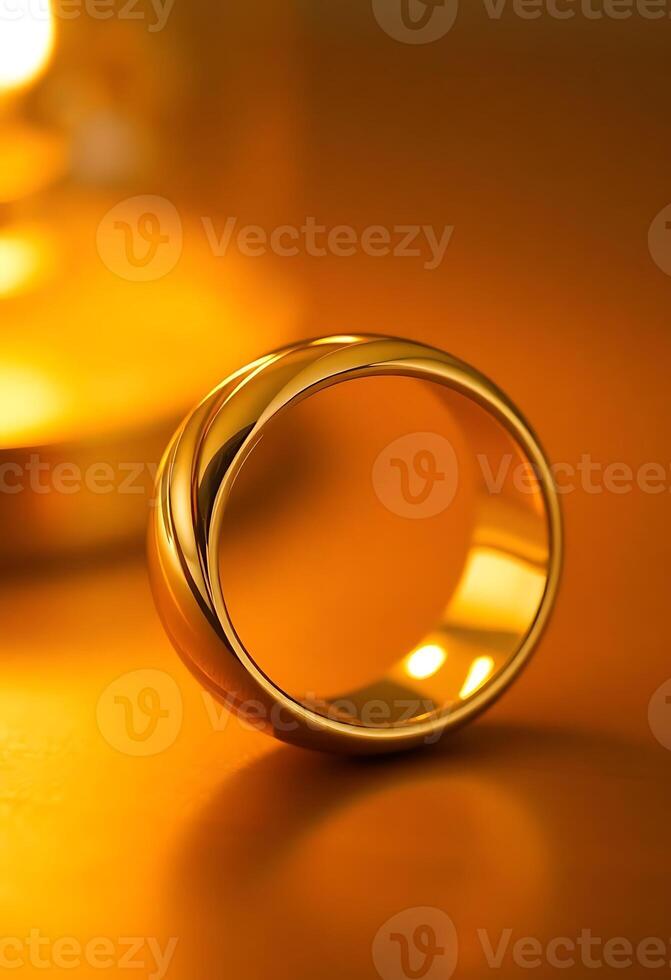 close up of a ring on a table photo