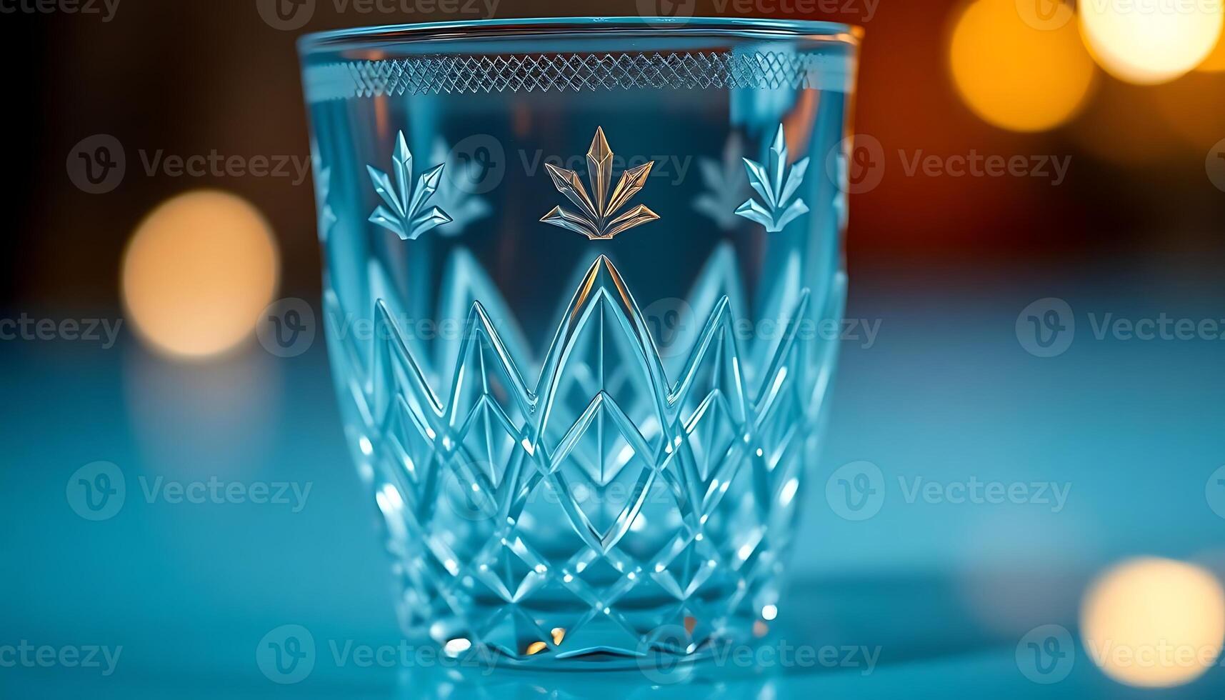 close up of a glass on a table photo