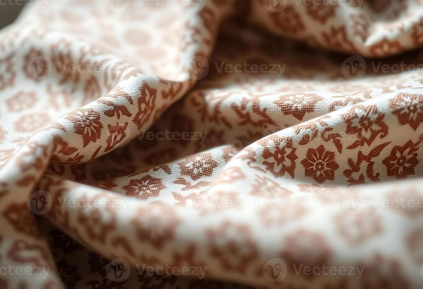 close up of a fabric with a flower pattern photo