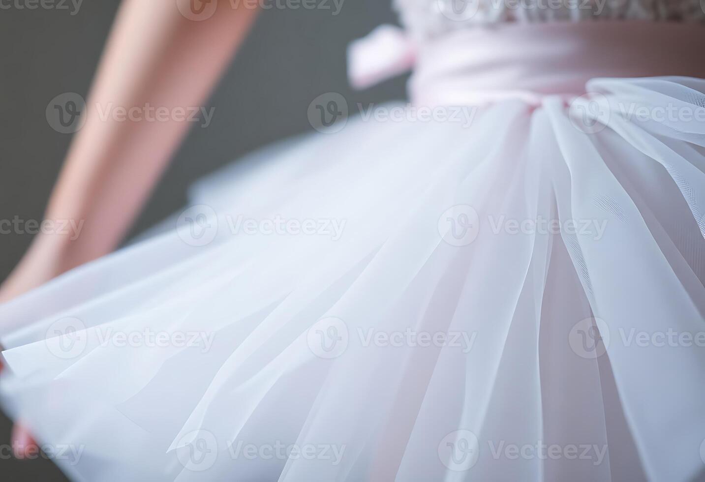 close up of a person wearing a white dress photo