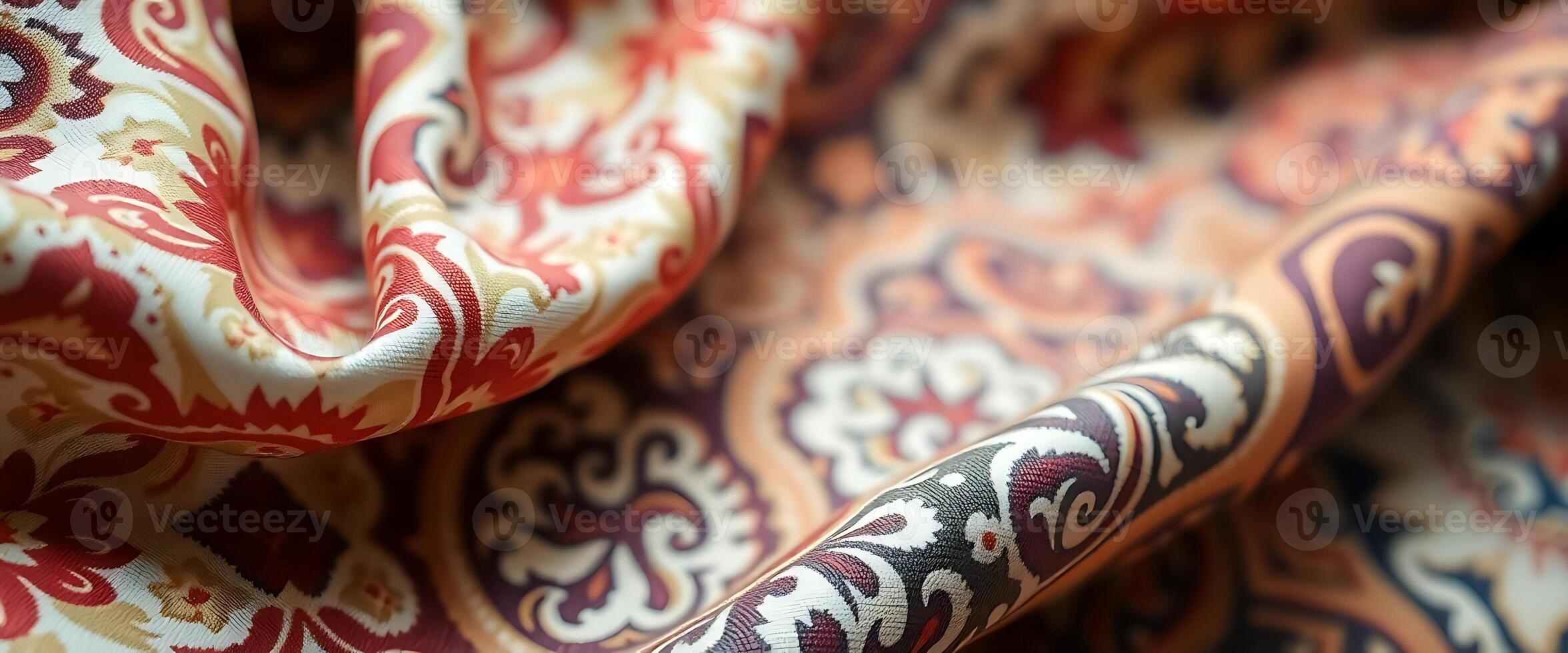 close up of a fabric with a design on it photo