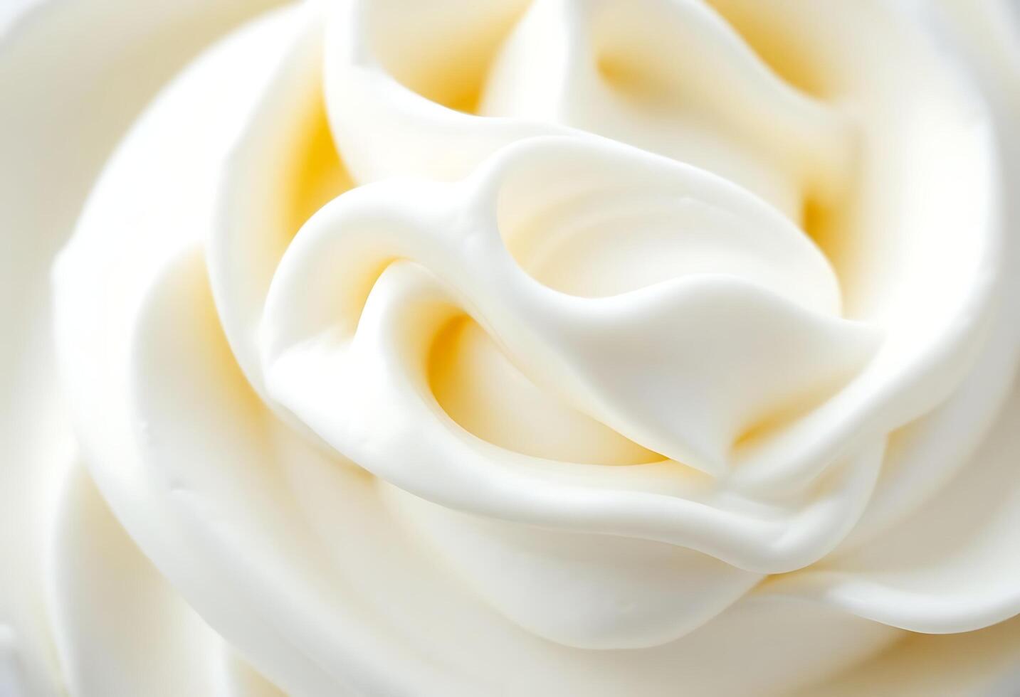 close up view of a whipped cream swirl photo