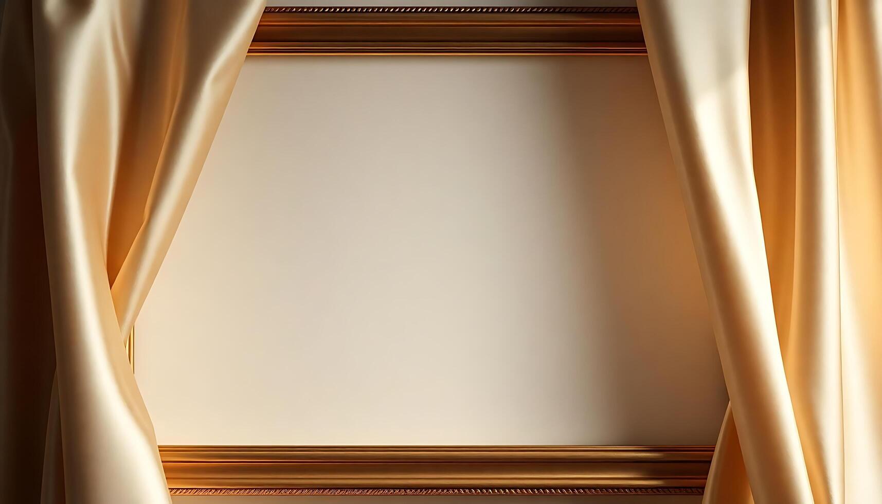 picture frame with a curtain hanging over it photo