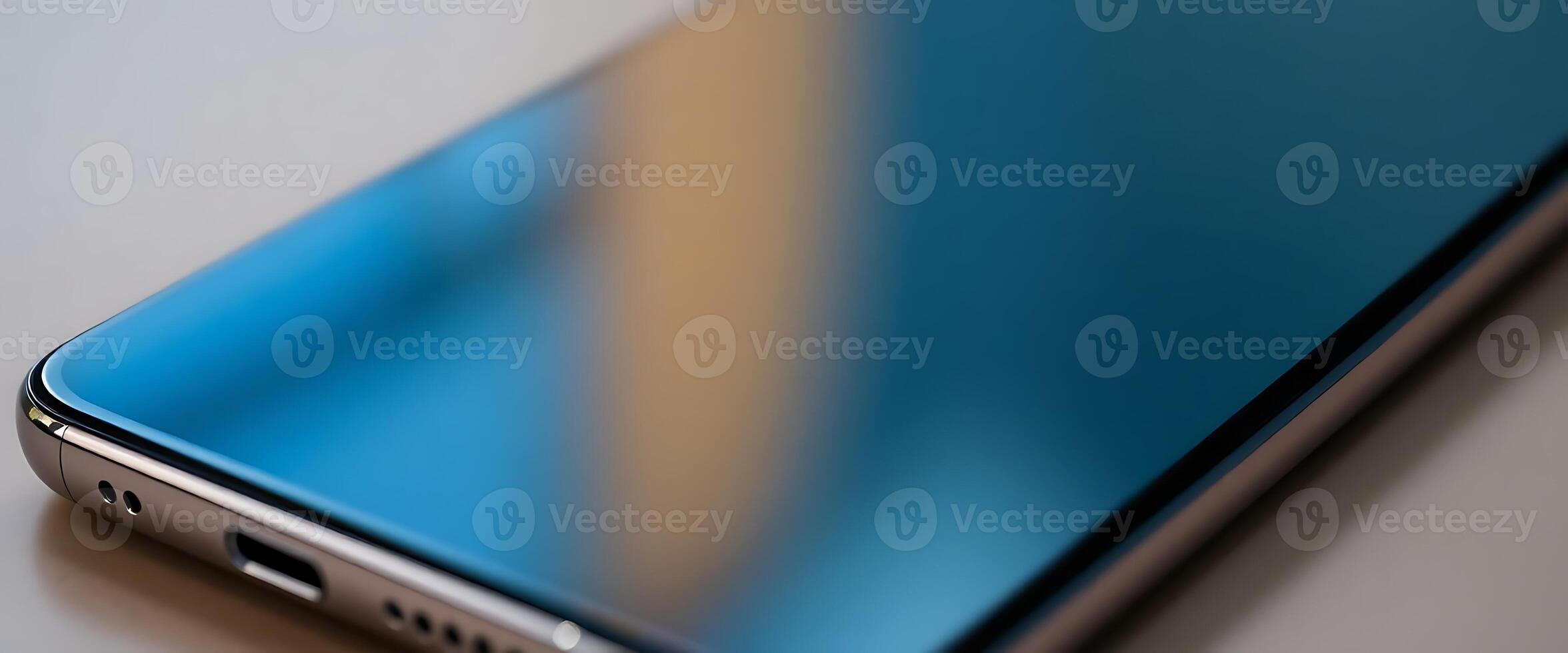 close up of a cell phone on a table photo