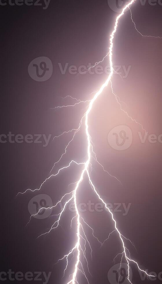 lightning bolt hitting through a dark sky photo