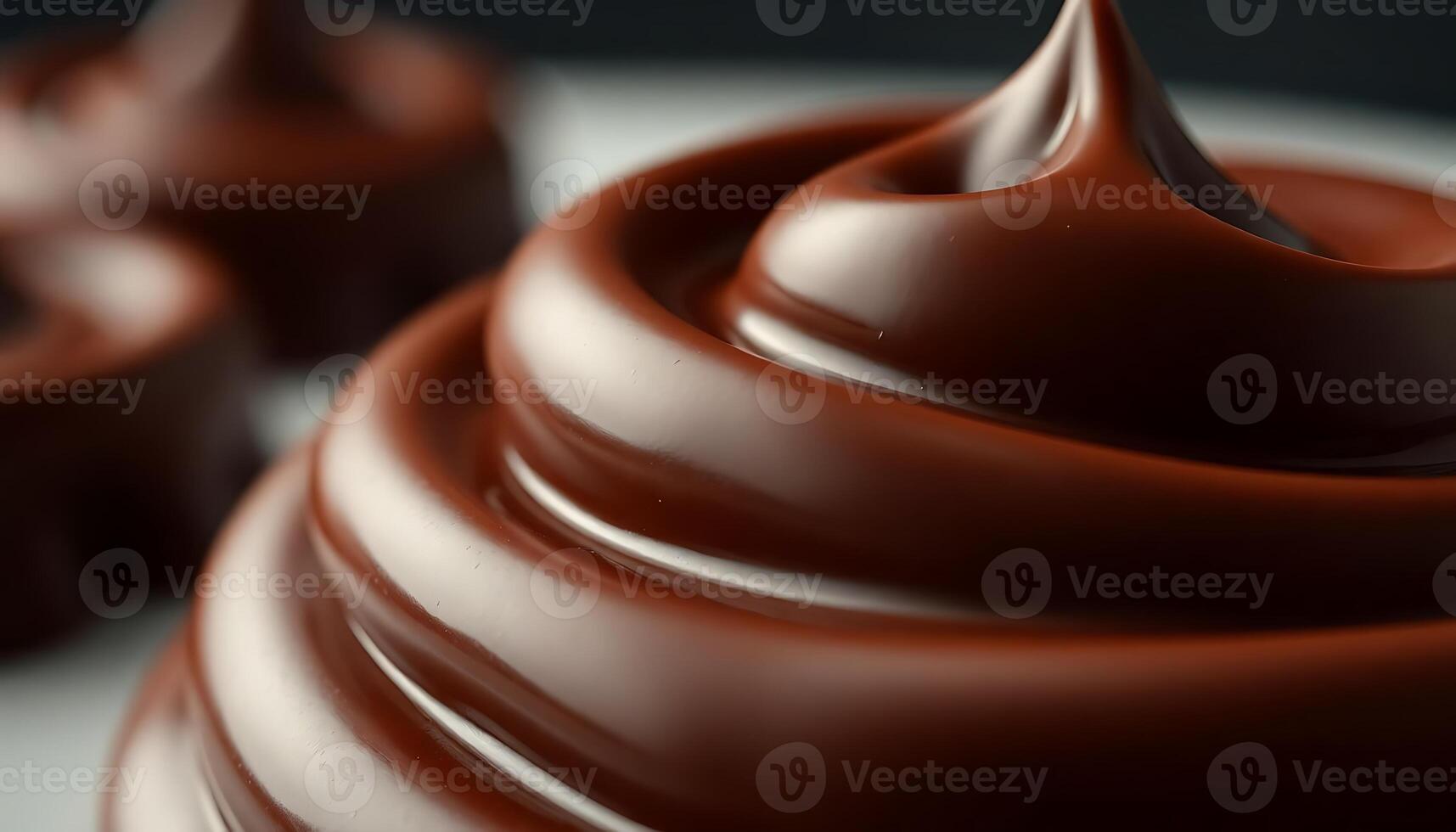 close up of a chocolate cupcake on a plate photo