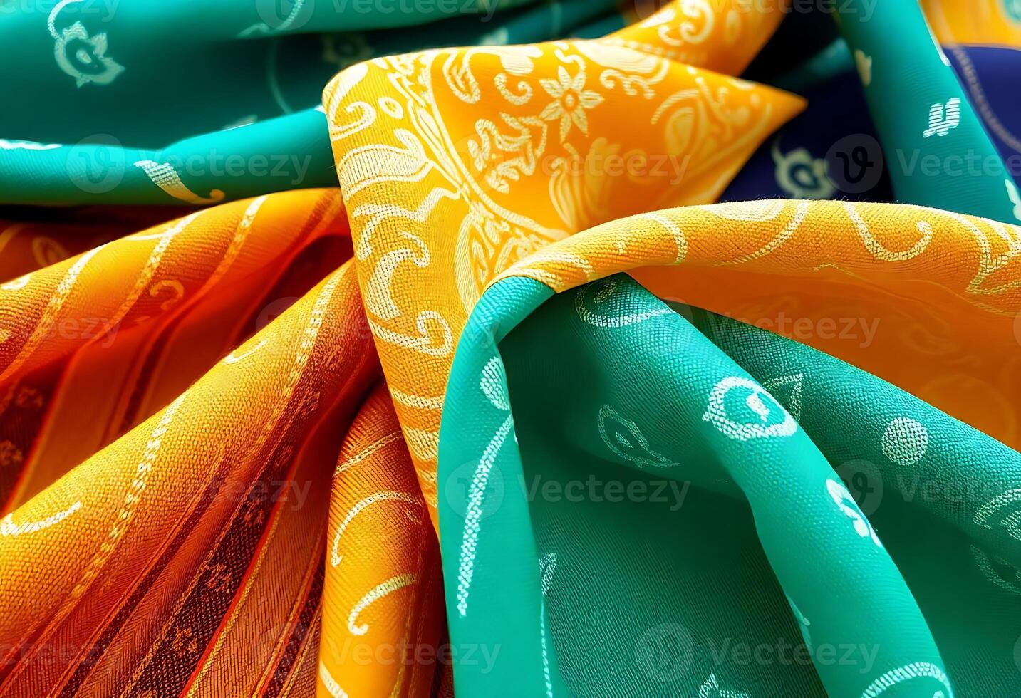 close up of a colorful cloth with a design on it photo