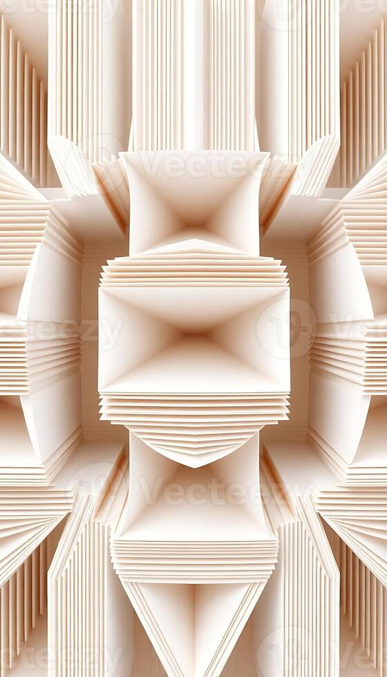 abstract white background with a large amount of folded paper photo