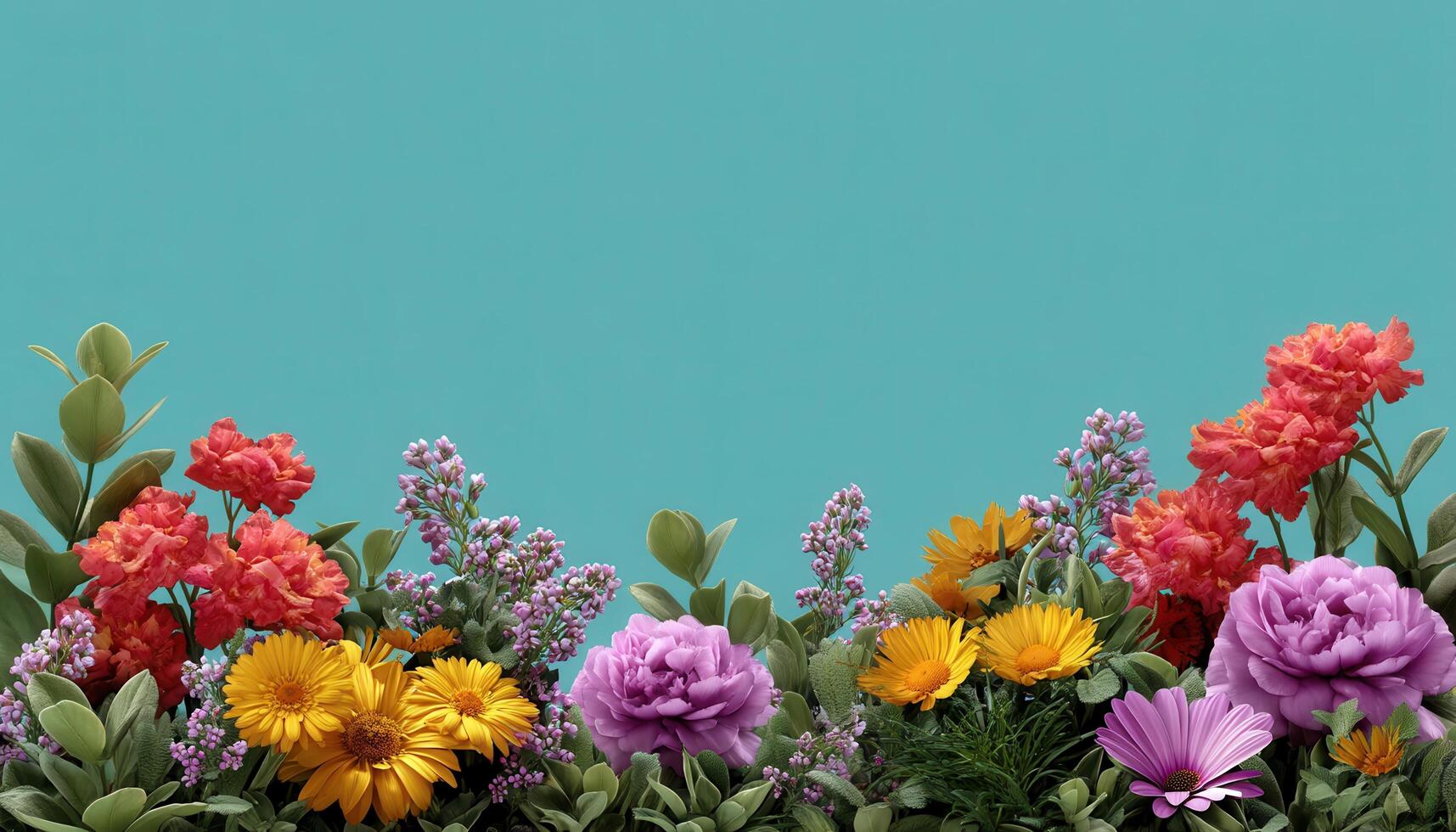 Vibrant floral burst natural setting low-resolution image colorful blooms refreshing viewpoint photo