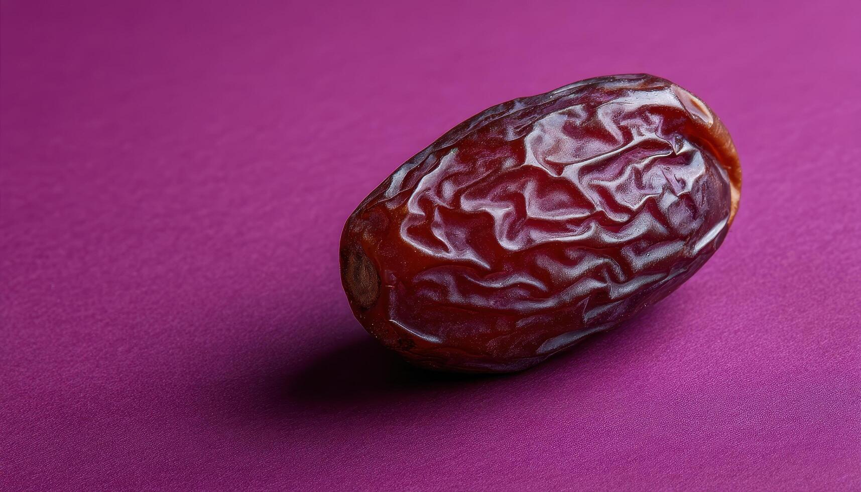 Dried date close-up on purple background food photography studio environment gourmet concept photo