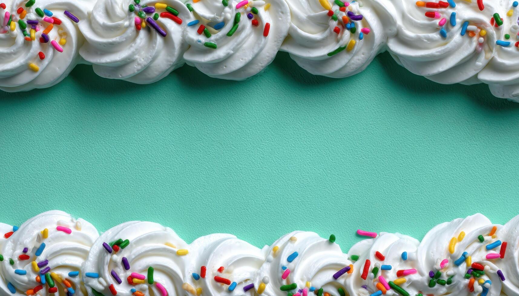 Whipped cream art display kitchen flat lay photography colorful environment top view whimsy concept photo