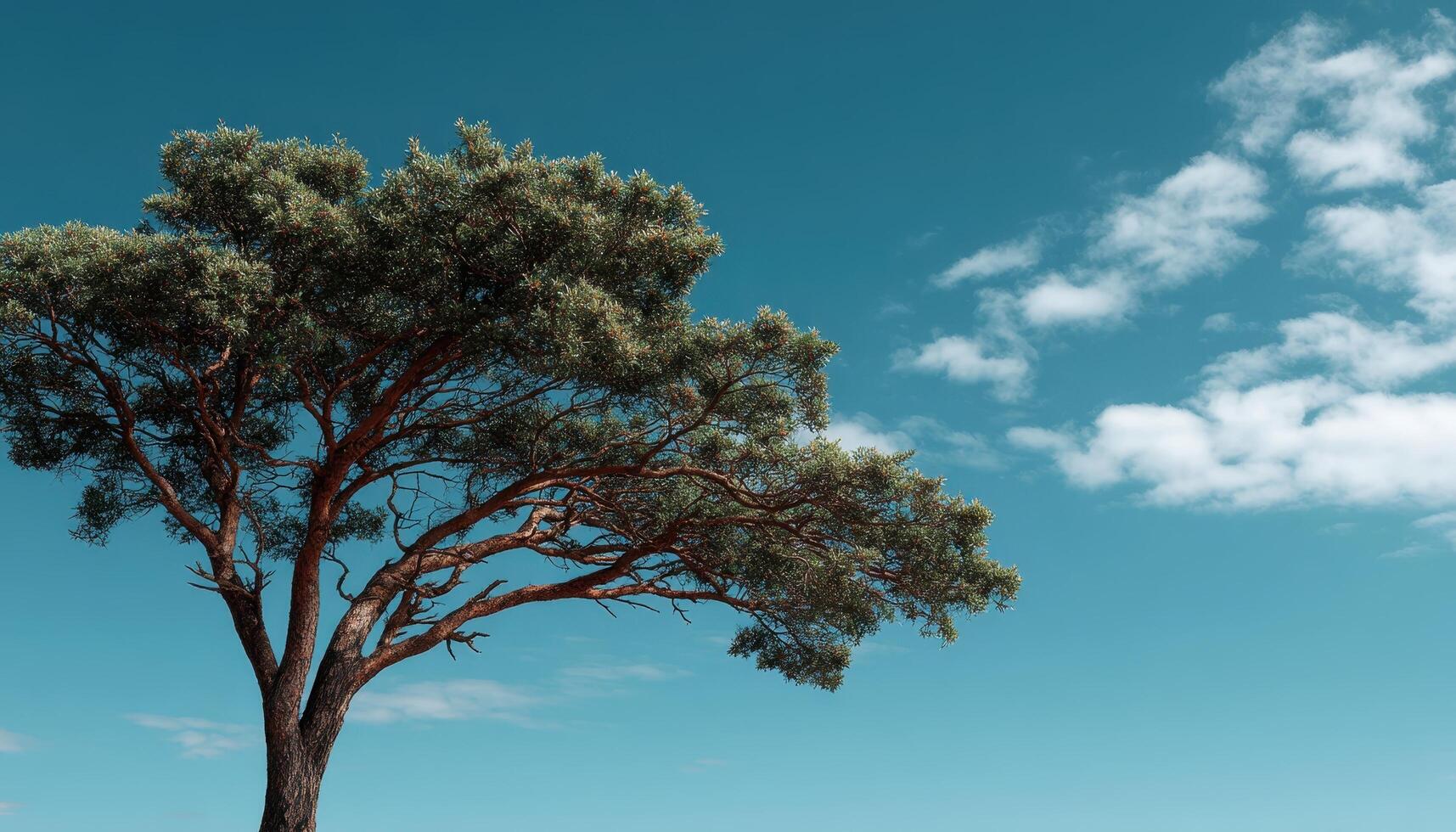 Majestic tree against clear sky nature photography tranquil environment wide angle view photo