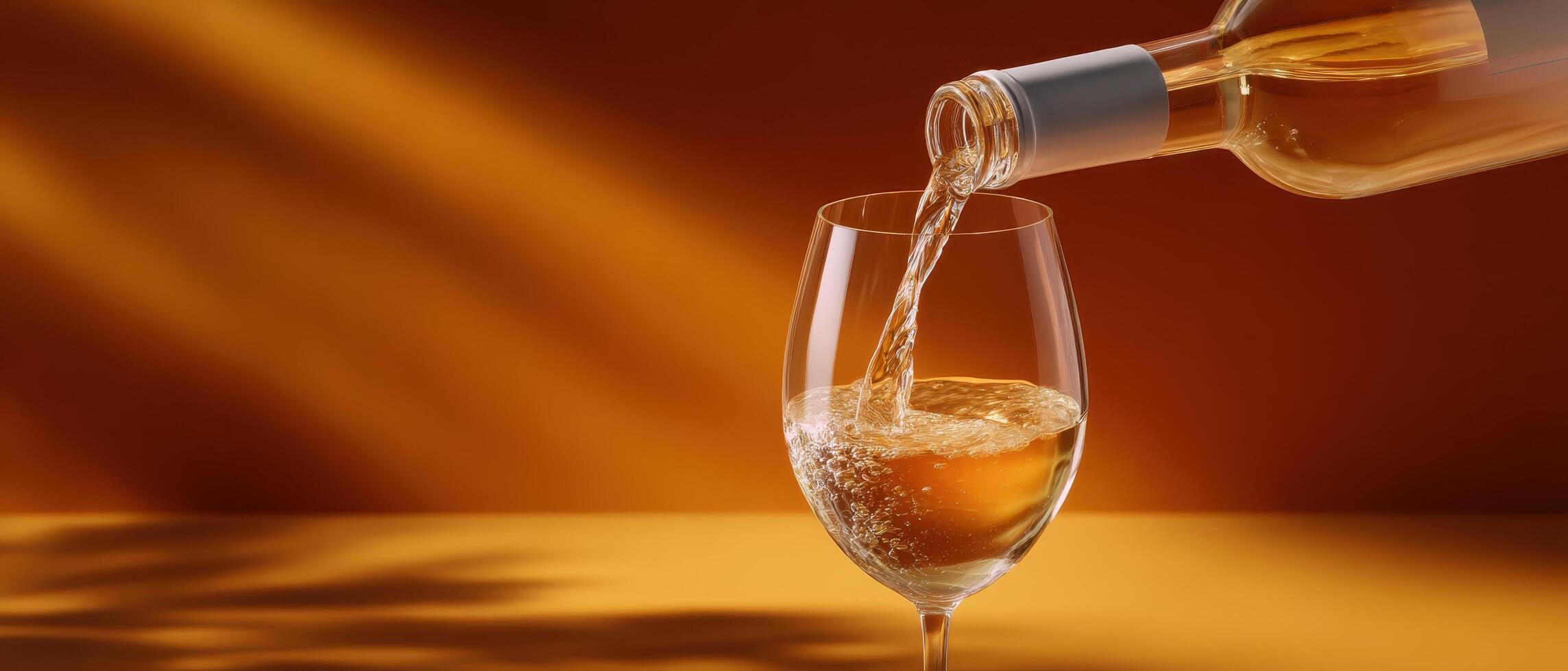 Elegant wine pouring scene cozy dining room still life warm environment close-up sophisticated experience photo