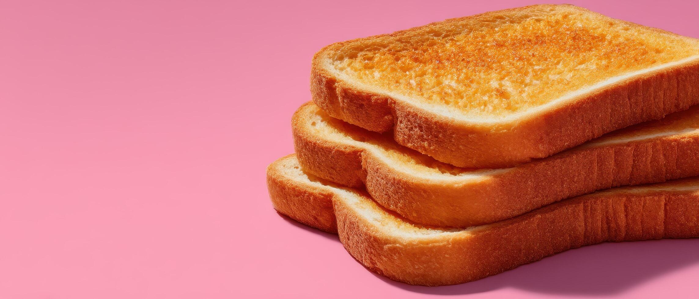 Perfectly toasted bread closeup food photography vibrant background culinary art gourmet idea photo
