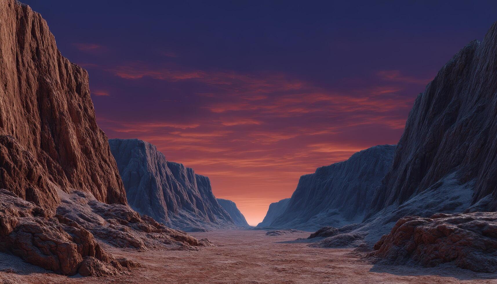 Breathtaking rocky canyon under vibrant sky nature landscape photography sunset view photo