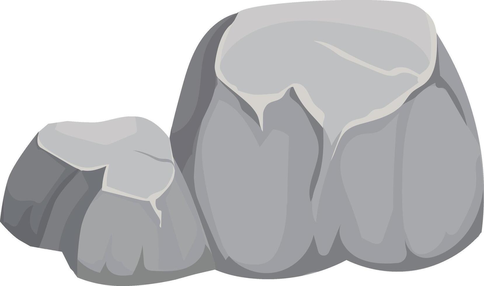 Two gray rocks are standing out on a white background, creating a simple yet striking composition that evokes a sense of stability and natural beauty vector