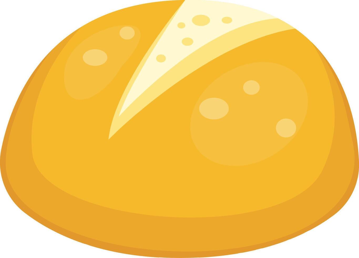 Small round loaf of freshly baked bread featuring a delightful crack on top, ideal for enjoying at breakfast or as a tasty snack, isolated against a clean white background vector