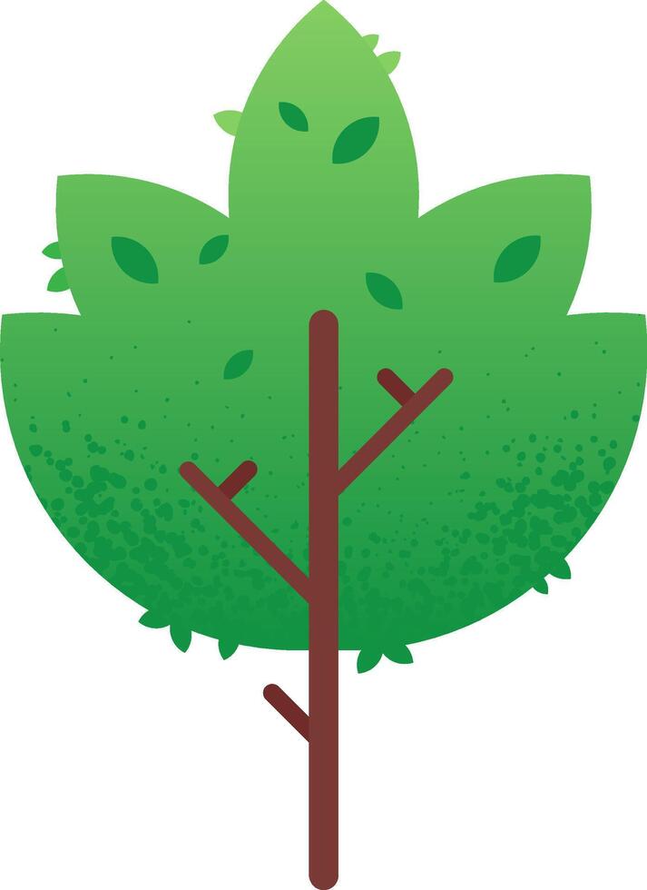 Green tree growing with lush foliage and falling leaves, embodying nature, growth, and sustainability, isolated on a white background for ecological projects vector
