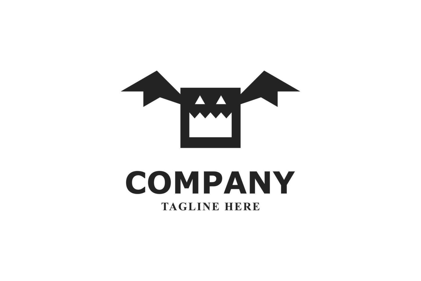 bat monster icon modern logo vector