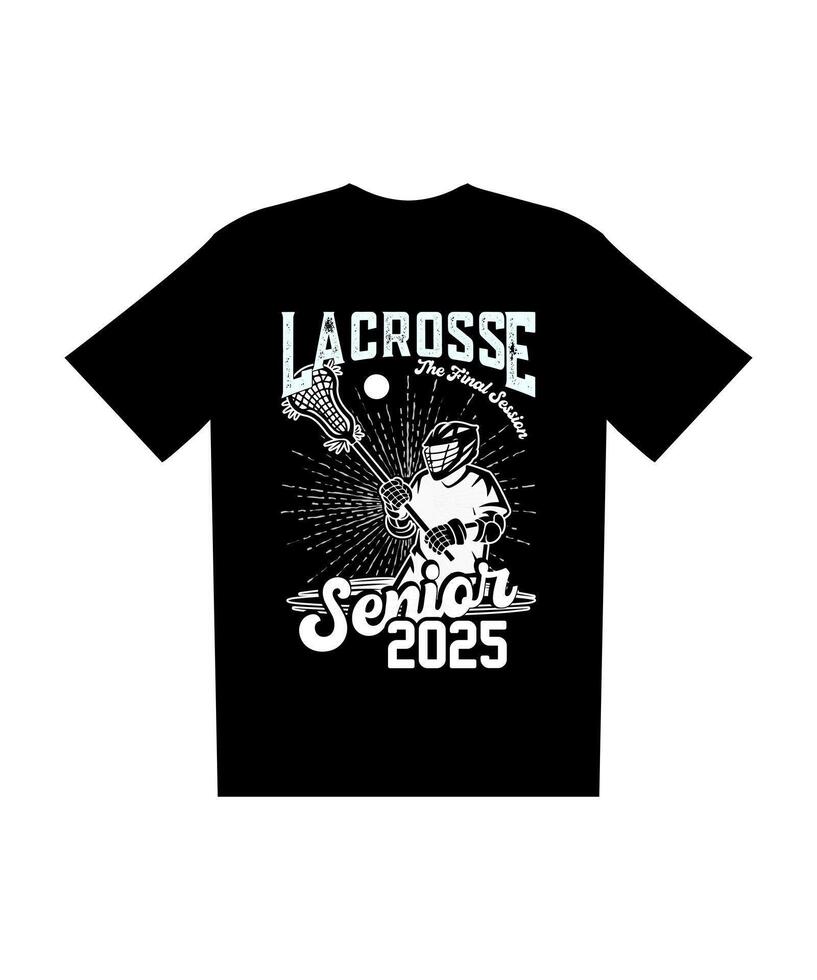 Lacrosse Senior 2025 T-Shirt Design vector