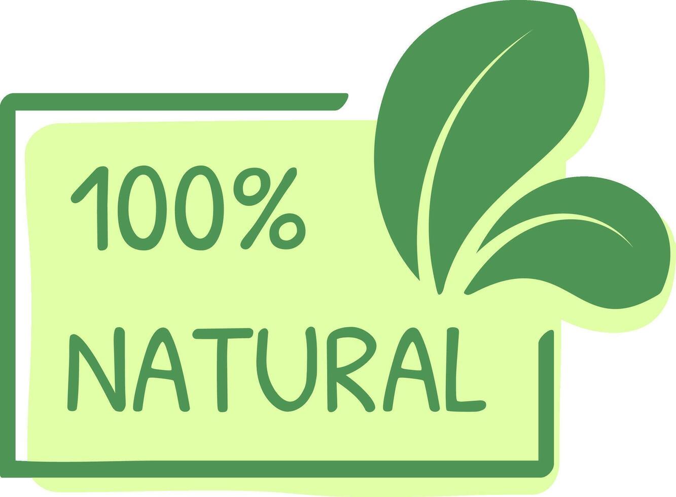 Green leaves embody the essence of 100 percent natural products, emphasizing a commitment to healthy living and fostering eco conscious choices in everyday life vector