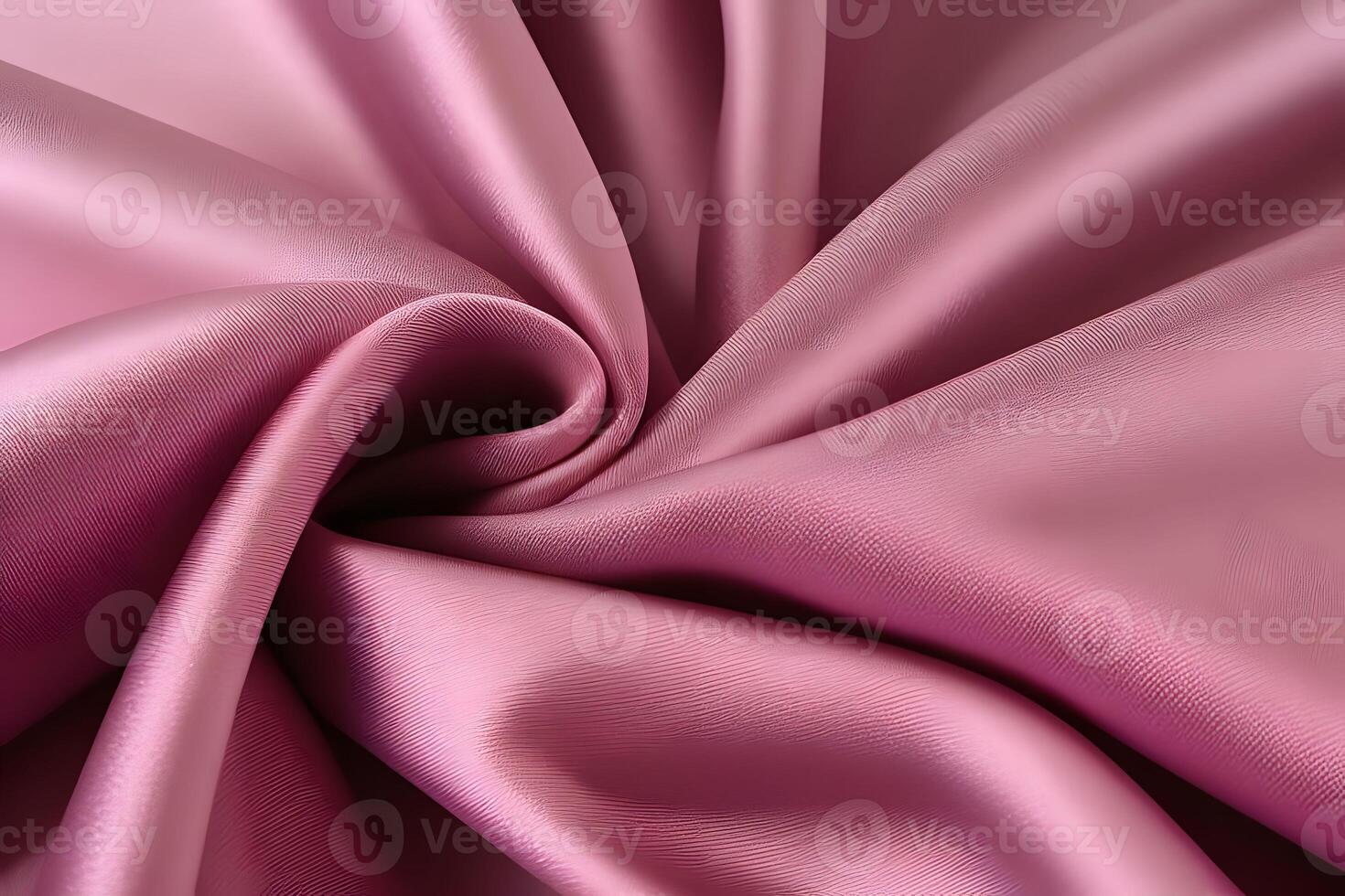 The texture of elegant dusty rose satin fabric exudes a serene charm, blending a soft color palette with a luxurious feel. Its gentle sheen and smooth surface create a sophisticated aesthetic, pe photo