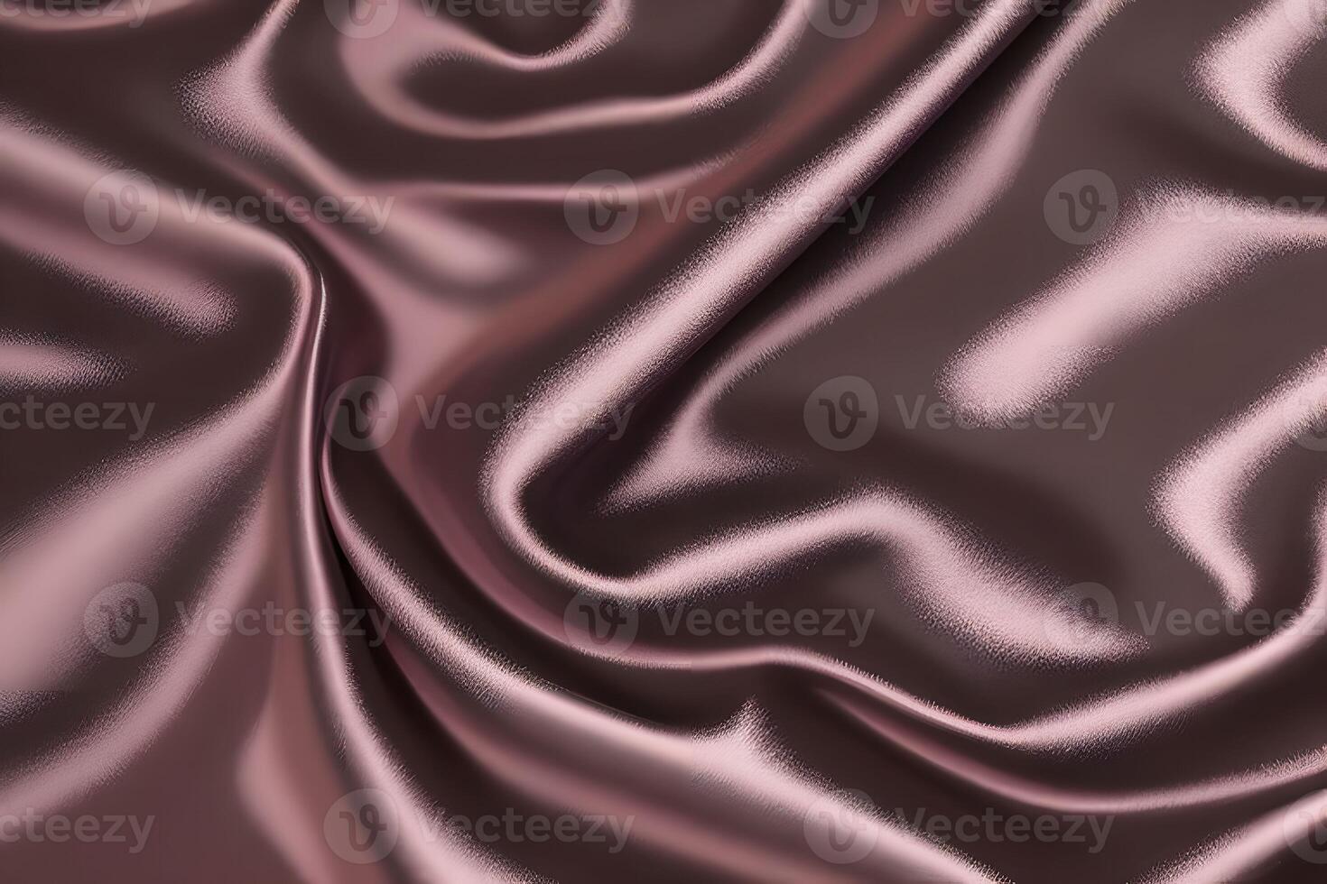 The luxurious texture of elegantly draped mauve silk fabric exudes sophistication and grace. photo