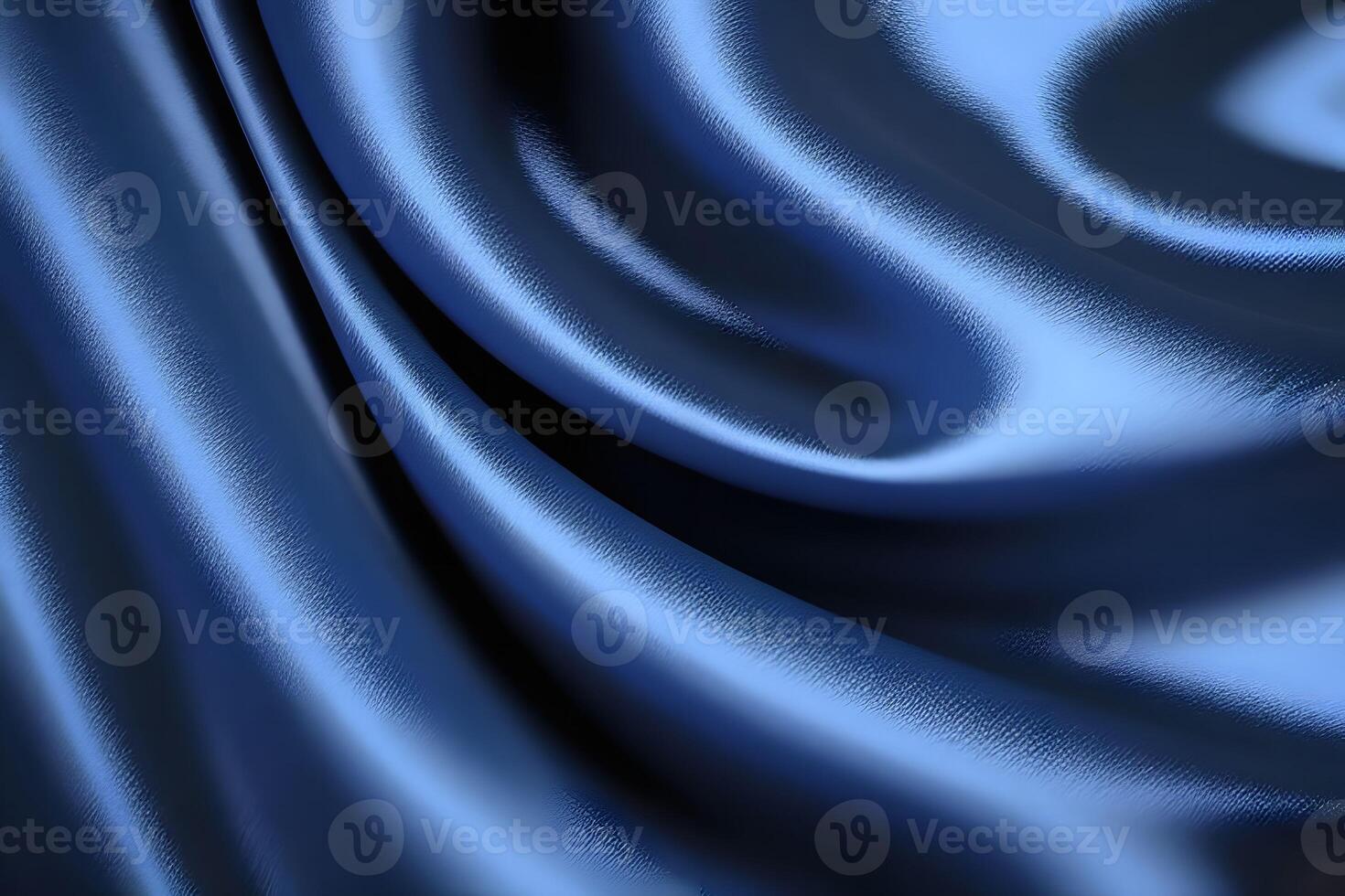 Elegant Draped Blue Satin Fabric Texture exudes a sense of sophistication and luxury. The soft, flowing material creates a stunning visual appeal, with its rich blue hue and graceful draping. photo