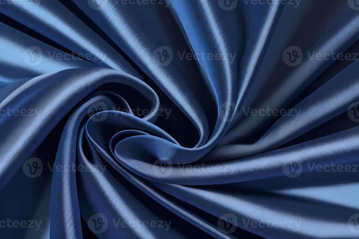 Swirling Blue Satin Fabric A Textured Abstract photo