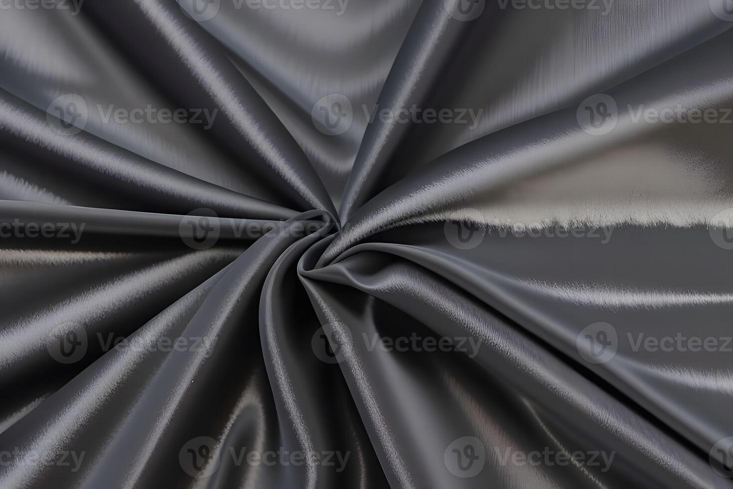 Elegant Draped Texture of Grey Satin Fabric photo