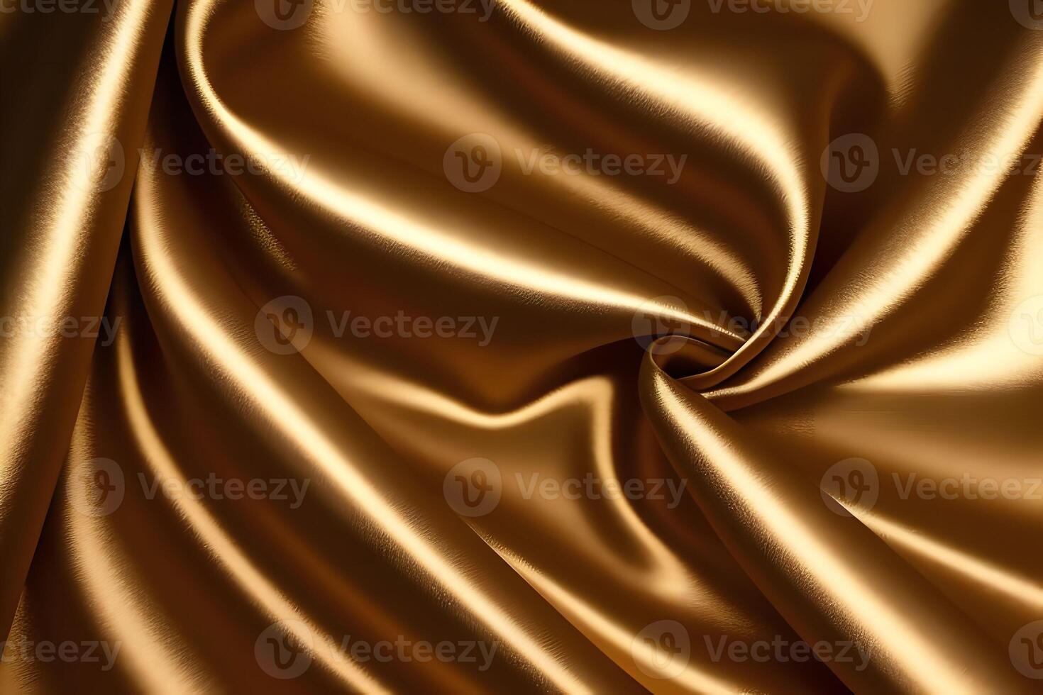 Golden silk drapery exudes a luxurious texture, adding an elegant touch to any space. photo