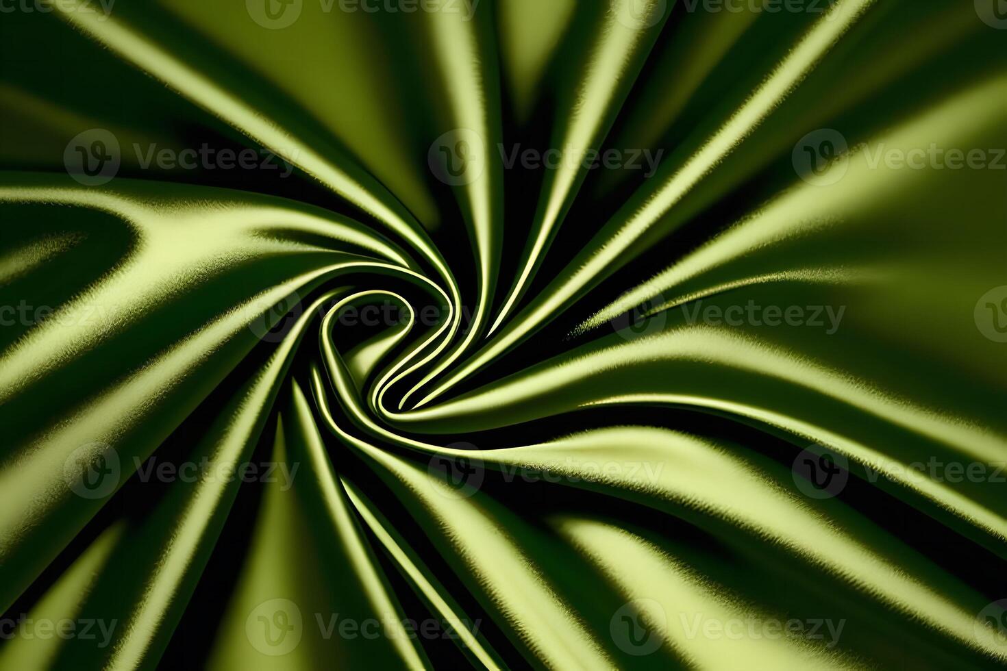 Olive Green Satin Fabric Swirl Luxurious Texture for backgroundfor backgroundand Smooth Drape photo