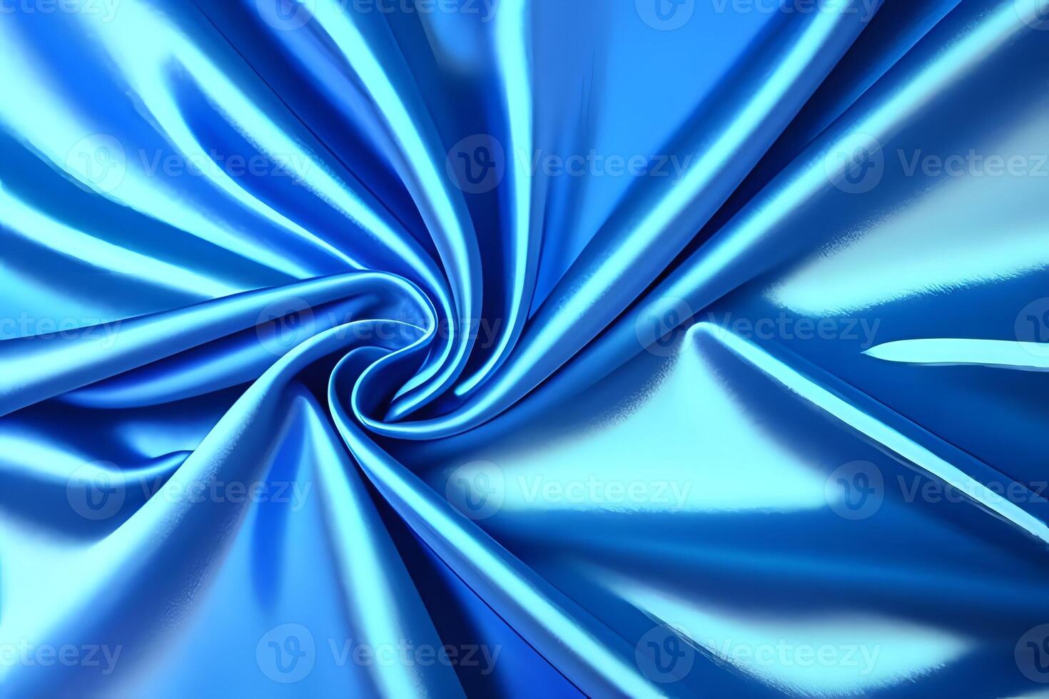 Abstract Texture of Cascading Blue Satin Fabric photo
