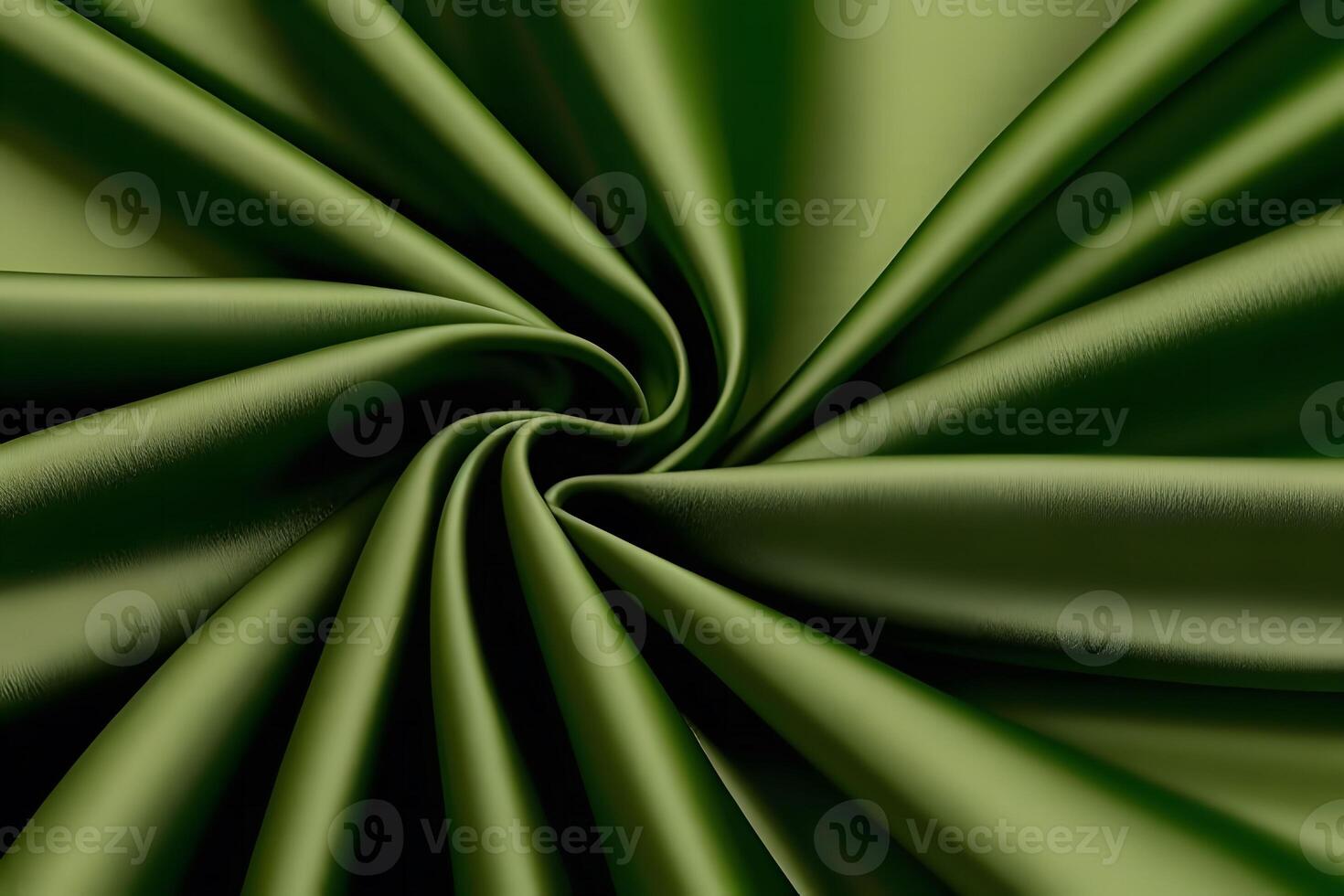 Olive green satin fabric boasts a luxurious swirl texture, perfect for creating a stunning background. Its smooth drape adds an elegant touch to any design. photo