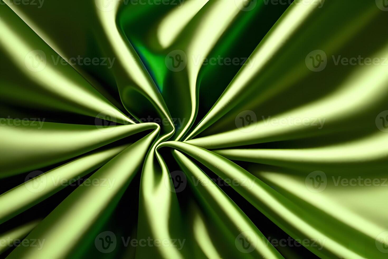 Elegant Draped Green Silk Fabric Texture photo