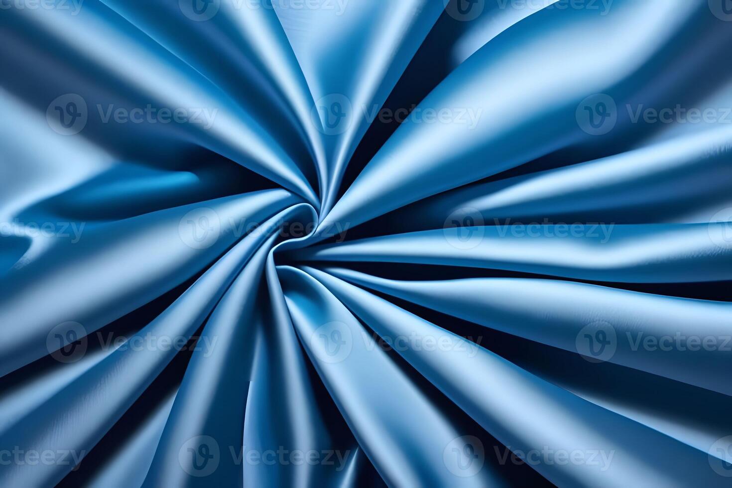 Abstract Texture of Flowing Blue Satin Fabric photo