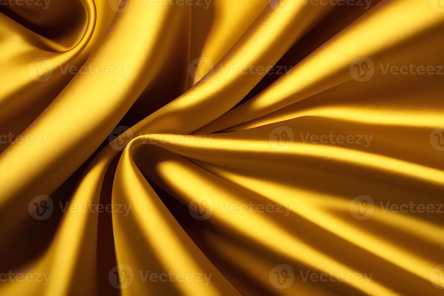 Golden silk fabric texture serves as the perfect background, exuding a sense of luxury and elegance with its rich drape. photo