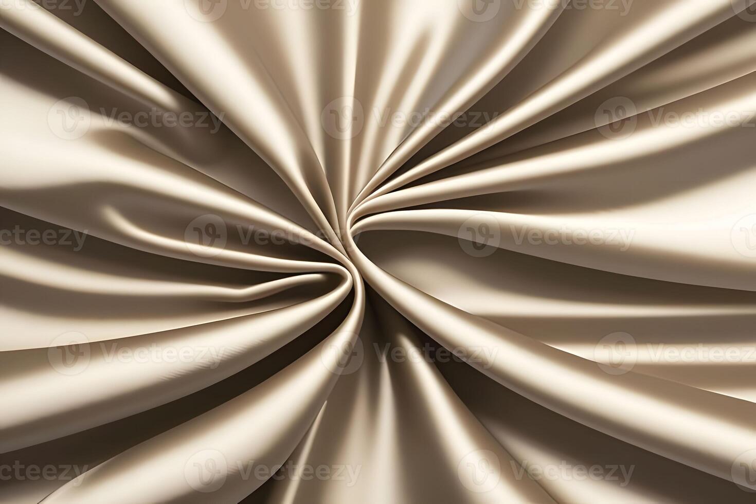 Smoothly Draped Beige Satin Fabric Texture photo