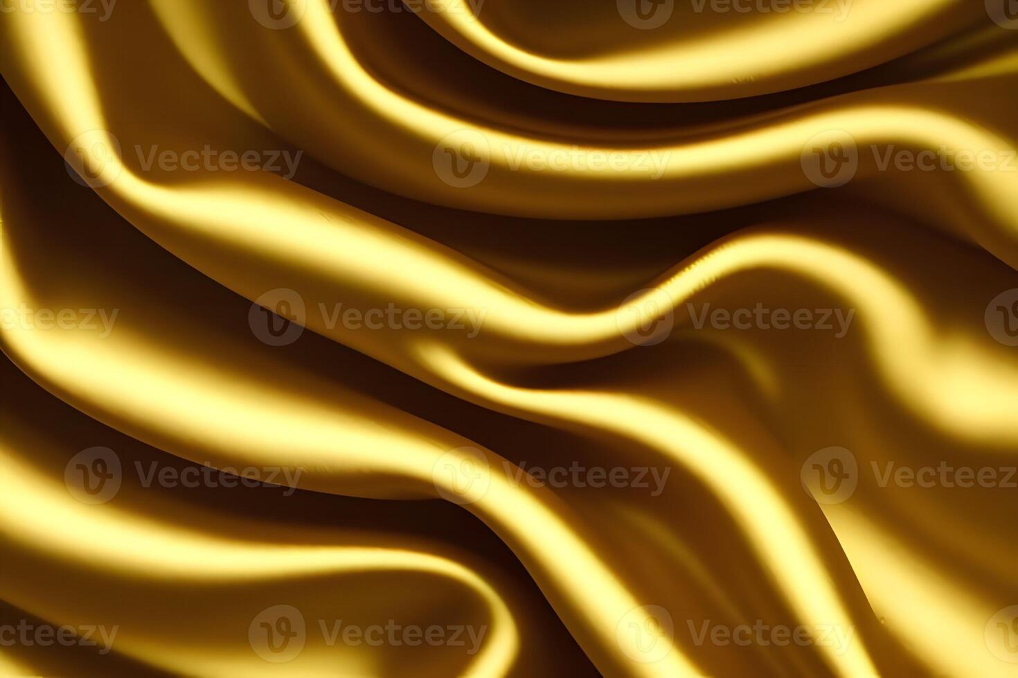 Golden silk drapery offers a luxurious texture and opulent hues, perfect for creating an elegant background. photo