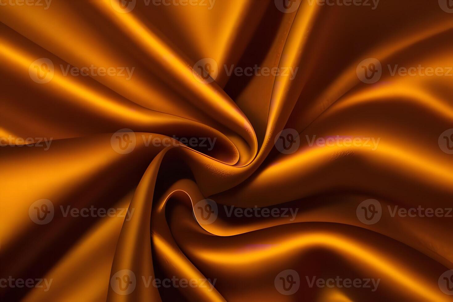 Golden silk drapery offers a luxurious texture for backgrounds, enhanced by rich amber hues. photo