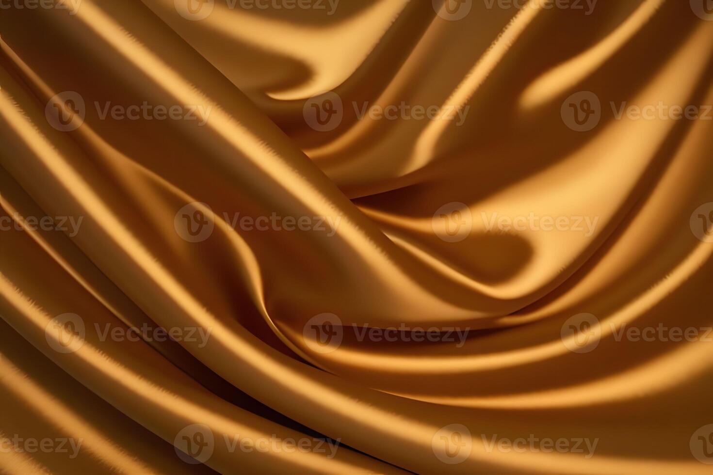 Golden silk drapery offers a luxurious texture and rich hues, perfect for creating an elegant background. photo
