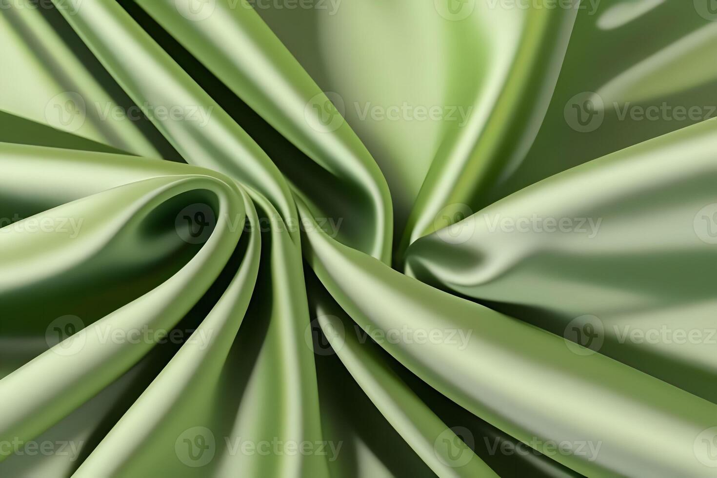 Elegant Draped Olive Green Silk Fabric Texture photo