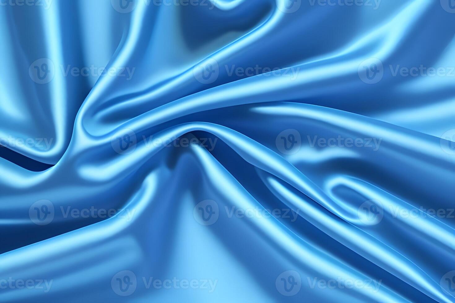 Abstract Blue Silk Fabric Drapery A Luxurious Texture for Background and Smooth Waves. photo