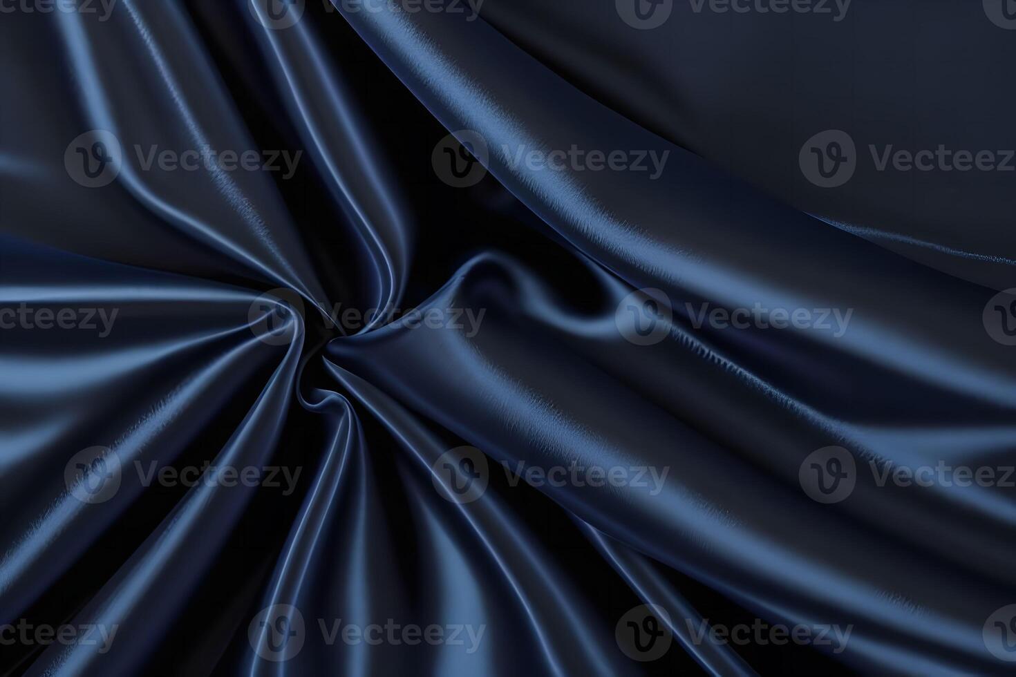 Midnight Blue Satin Drape Luxurious Texture for backgroundfor backgroundand Deep Hues photo