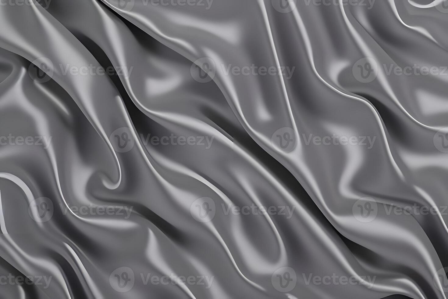 Elegant draped silver silk fabric creates a stunning textured backdrop. photo