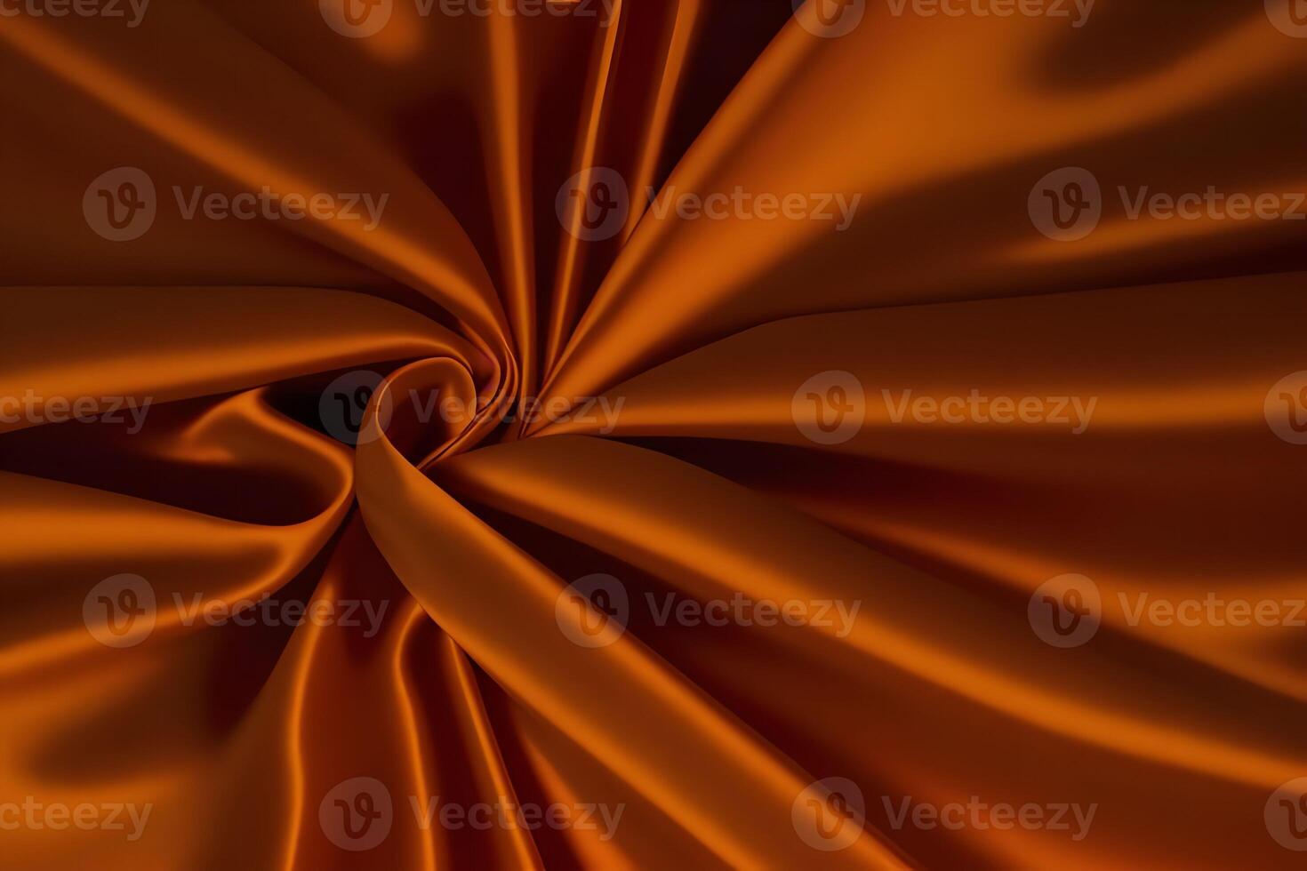 Abstract Swirling Orange Satin Fabric Texture Background.. Background.. photo